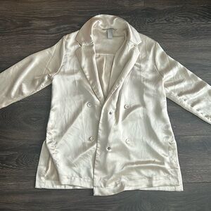 Silk yellow H&M blazer